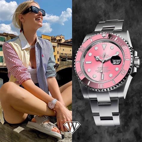 Chiara Ferragni Pink Rolex Watch.